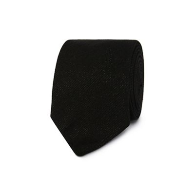 Black metallic speckled tie